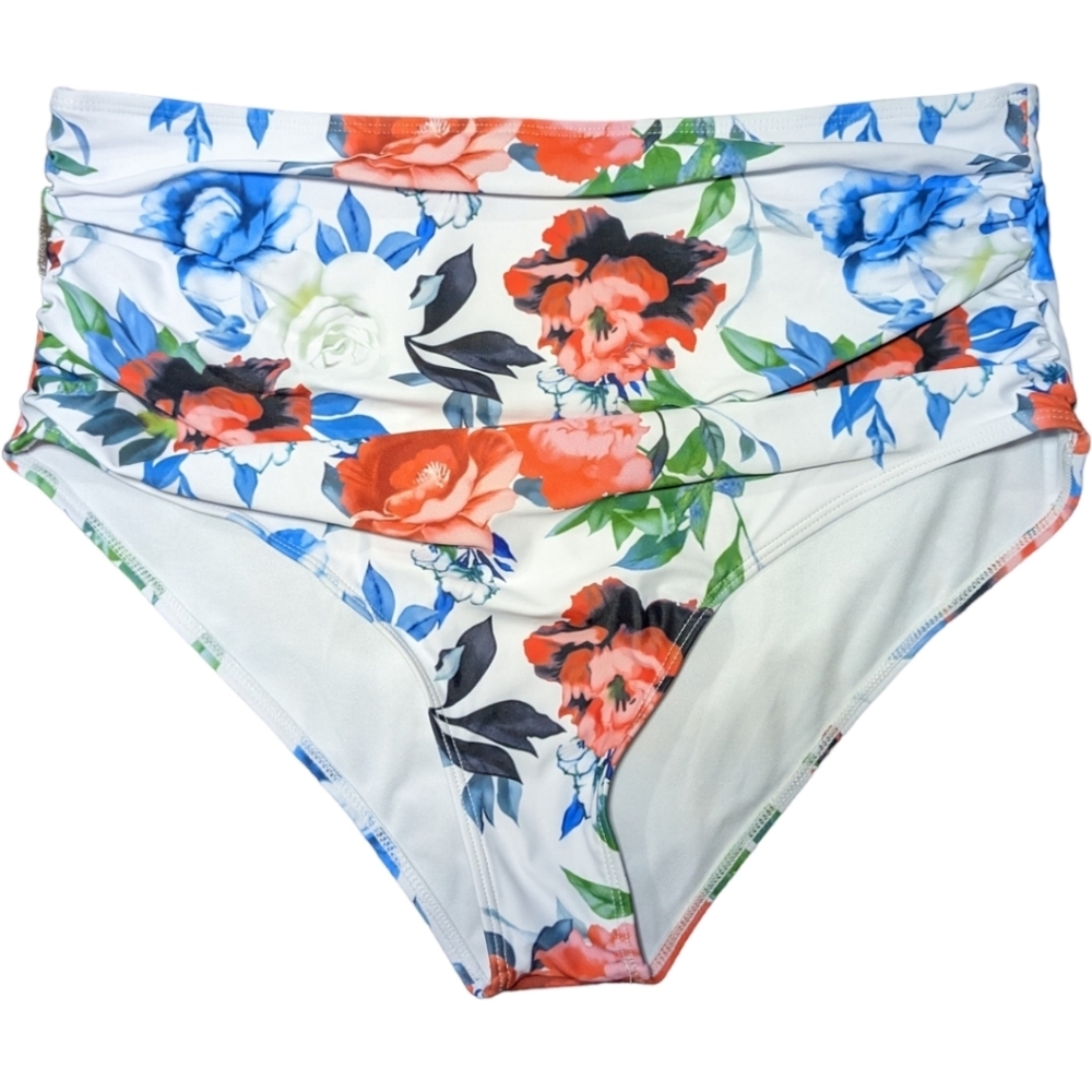 Floral Bathing Suit Bottoms High Waisted Size XXL NWOT